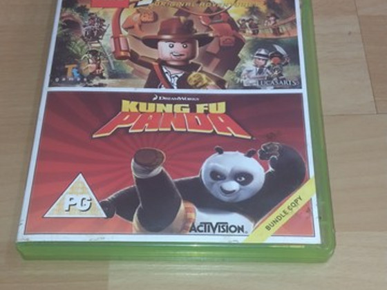 Müüa Xbox 360 2 mängu Indiana Jones ja Kung Fu Panda