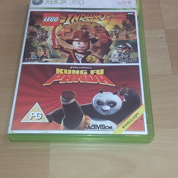Müüa Xbox 360 2 mängu Indiana Jones ja Kung Fu Panda