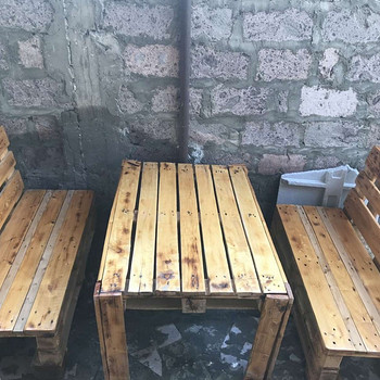 Большой стол и стулья 120x34 см