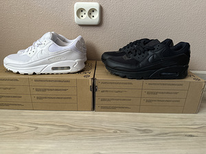 Nike air max 90 белые, черные (1 фото из 7)