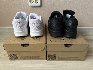 Nike air max 90 белые, черные (3 фото из 7)