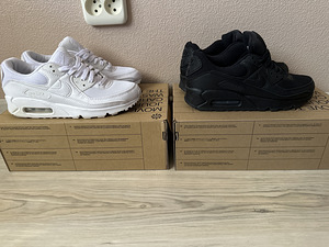 Nike air max 90 белые, черные (4 фото из 7)