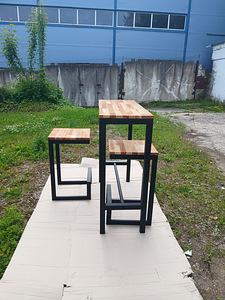 Laud kahe tooliga LOFT stiilis (7 foto / 8)