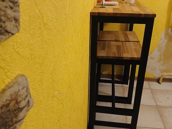 Стол с двумя стульями в стиле LOFT