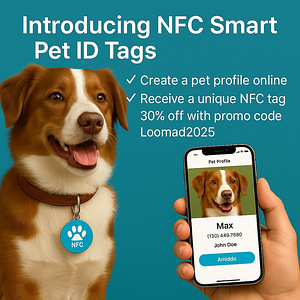 Анти-потерянный NFC-метка для домашних животных (1 фото из 3)