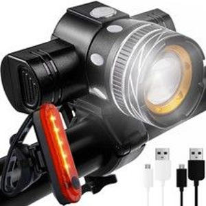 Передний и задний велосипедный фонарь T6 USB P23681 (3 фото из 10)