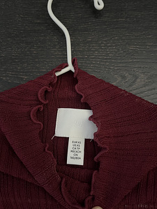 Бордовая НОВАЯ женская блузка H&M (2 фото из 2)