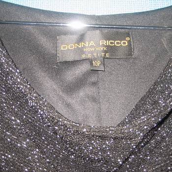 Donna Ricco New York բրենդային երեկոյան սև զգեստ, вечернее