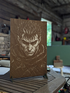 "Berserk" Guts portree poster vineerile põletatud (2 foto / 2)