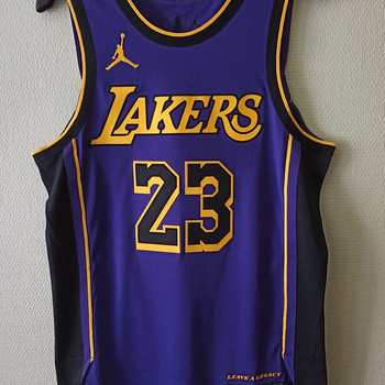 NBA Jordan Lebron James Los Angeles Lakers Authentic Jersey