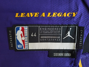 NBA Jordan Lebron James Los Angeles Lakers Аутентичная майка (8 фото из 10)