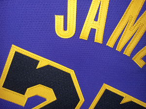 NBA Jordan Lebron James Los Angeles Lakers Аутентичная майка (3 фото из 10)