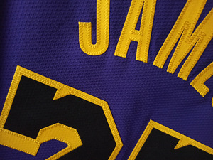 NBA Jordan Lebron James Los Angeles Lakers Аутентичная майка (4 фото из 10)