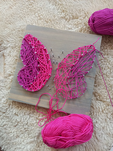 Niidikunst / String art / Käsitöökomplekt lastele (3 foto / 6)