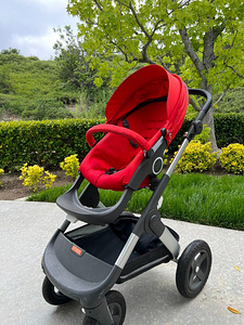 Müüa punast värvi Stokke® Trailz lastekäru — täiskomplekt! (3 foto / 6)