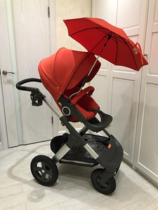 Müüa punast värvi Stokke® Trailz lastekäru — täiskomplekt! (5 foto / 6)