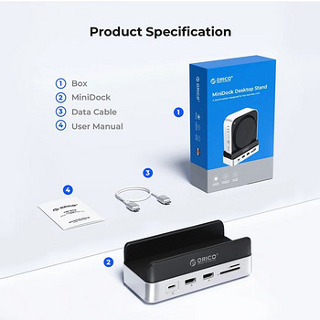 ORICO MiniDock Vertical Mac Mini M4 Dock Stand