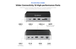 ORICO MiniDock Vertical Mac Mini M4 Dock Stand (3 фото из 10)