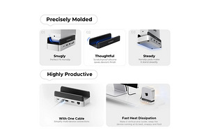 ORICO MiniDock Vertical Mac Mini M4 Dock Stand (6 фото из 10)