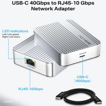 Acasis USB4 to 10 Gigabit Ethernet Adapter with Thunderbolt