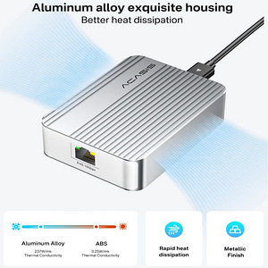 Acasis USB4 to 10 Gigabit Ethernet Adapter with Thunderbolt (4 foto / 7)