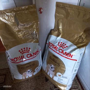 Müün 24 kg koeratoitu (2 kotti) buldogidele.