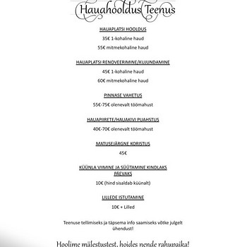Hauahooldus teenus