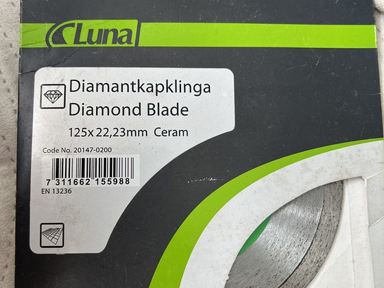 Алмазный отрезной диск Luna Ceram 125 x 22,23 мм