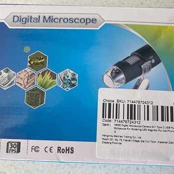 1600X цифровая микроскоп-камера 3 в 1 с USB типа C