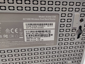 Ruuter TP-Link Archer c50 / AC1200 + Karp (5 foto / 5)