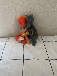 Uued käsitöö mänguasjad — hunt ja rebane (paar) (2 foto / 4)