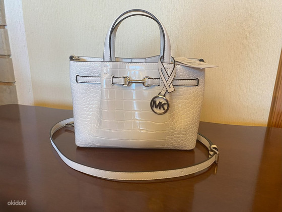 Michael Kors Carson Small Crocodile Embossed Satchel