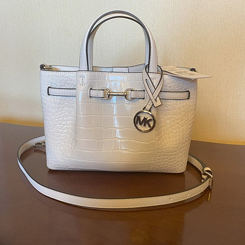 Michael Kors Carson Small Crocodile Embossed Satchel
