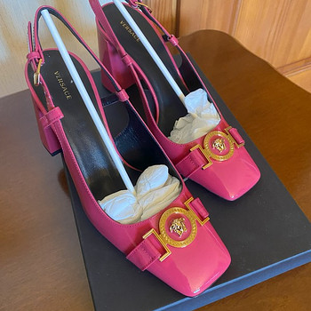 VERSACE VERNICE FUXIA-ORO SLING BACK