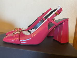 VERSACE VERNICE FUXIA-ORO SLING BACK (3 foto / 7)
