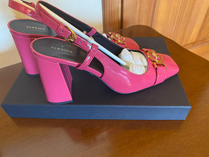 VERSACE VERNICE FUXIA-ORO SLING BACK (4 foto / 7)