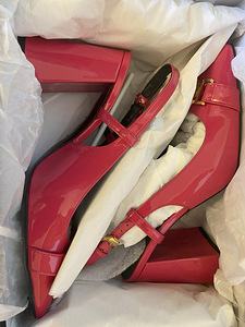 VERSACE VERNICE FUXIA-ORO SLING BACK (6 foto / 7)