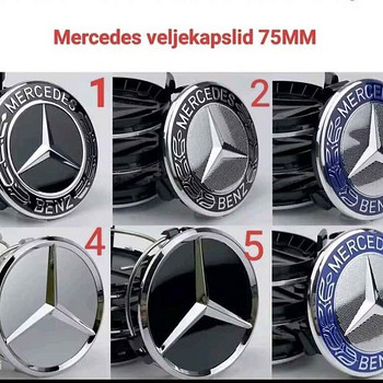 Mercedes Benz колпачки на диски 75мм в наличии 6 вариантов