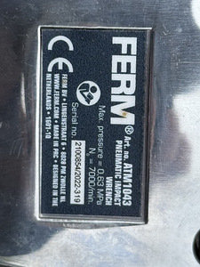 Пневматический ударный гайковерт Ferm 6bar (5 фото из 5)