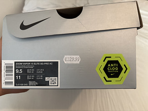 Nike Zoom Mercurial Vapor 15 ELITE! FG черно синие бутсы (9 фото из 9)