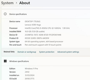 Lenovo X390 Yoga / i5 / 16GB / 256GB SSD / 13.3" / (2 foto / 2)