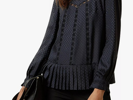 Ted Baker Shilli Animal Mesh Lace Swing Top