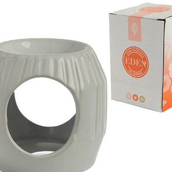 Valge keraamiline õlilamp + Edeni lõhnaõli, 10 ml