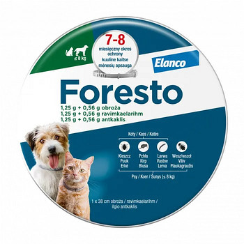 Foresto ошейник от блох и клещей (до 8кг)