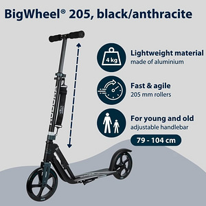 HUDORA BigWheel® 205, черный/антрацит (3 фото из 4)