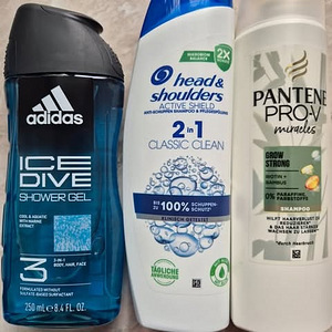 Adidas dušigeel/Head & Shoulders shampoo/Pantene Pro-V shamp (1 foto / 1)