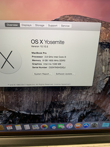 Sülearvuti Apple Mackbook Pro 13 2015 + laadija (6 foto / 9)