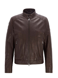 Hugo Boss Regular-fit Blouson Leather Jacket , Dark Brown (1 фото из 1)