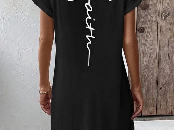 Faith kirjaga mönus kleit, suurus XL -XXL, Uus