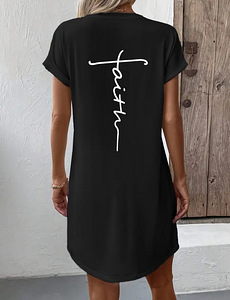 Faith kirjaga mönus kleit, suurus XL -XXL, Uus (1 фото из 4)